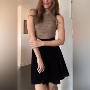 Velvet black circle skirt